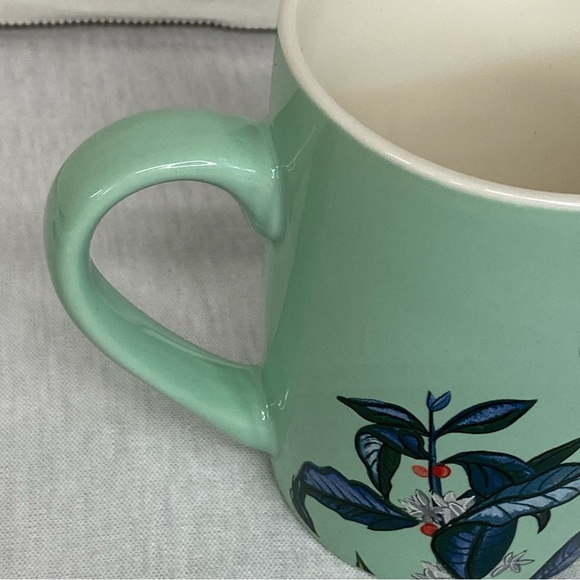 Starbucks 2021 Mint Green Floral Leaves Mermaid Logo Coffee Teacup Mug 10oz. - Picture 8 of 13